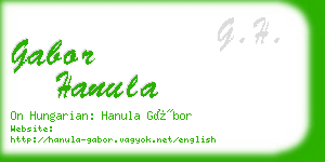 gabor hanula business card